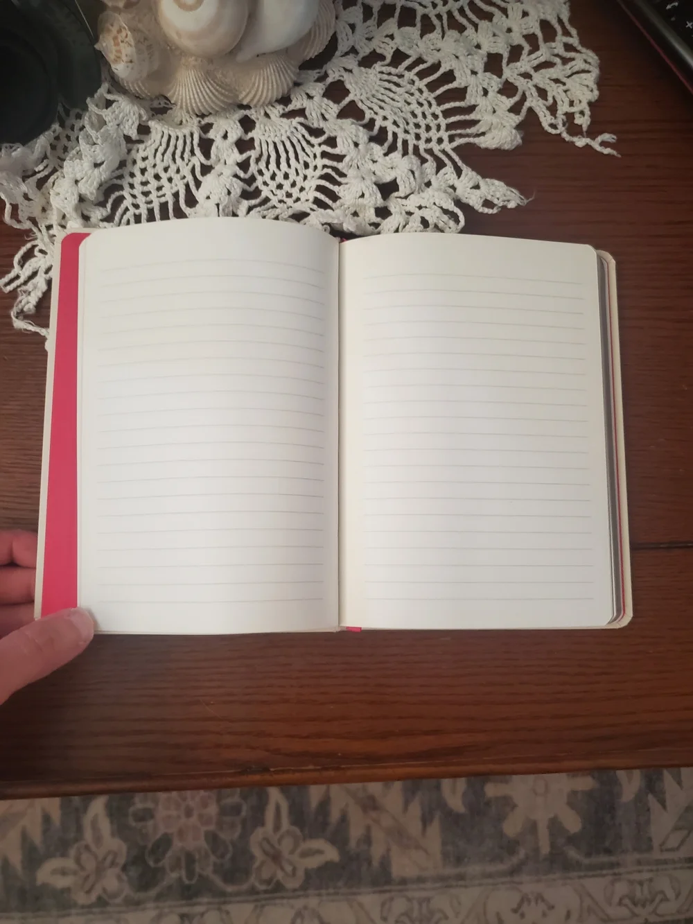 Opalhouse Cream Journal with Pink Elastic
